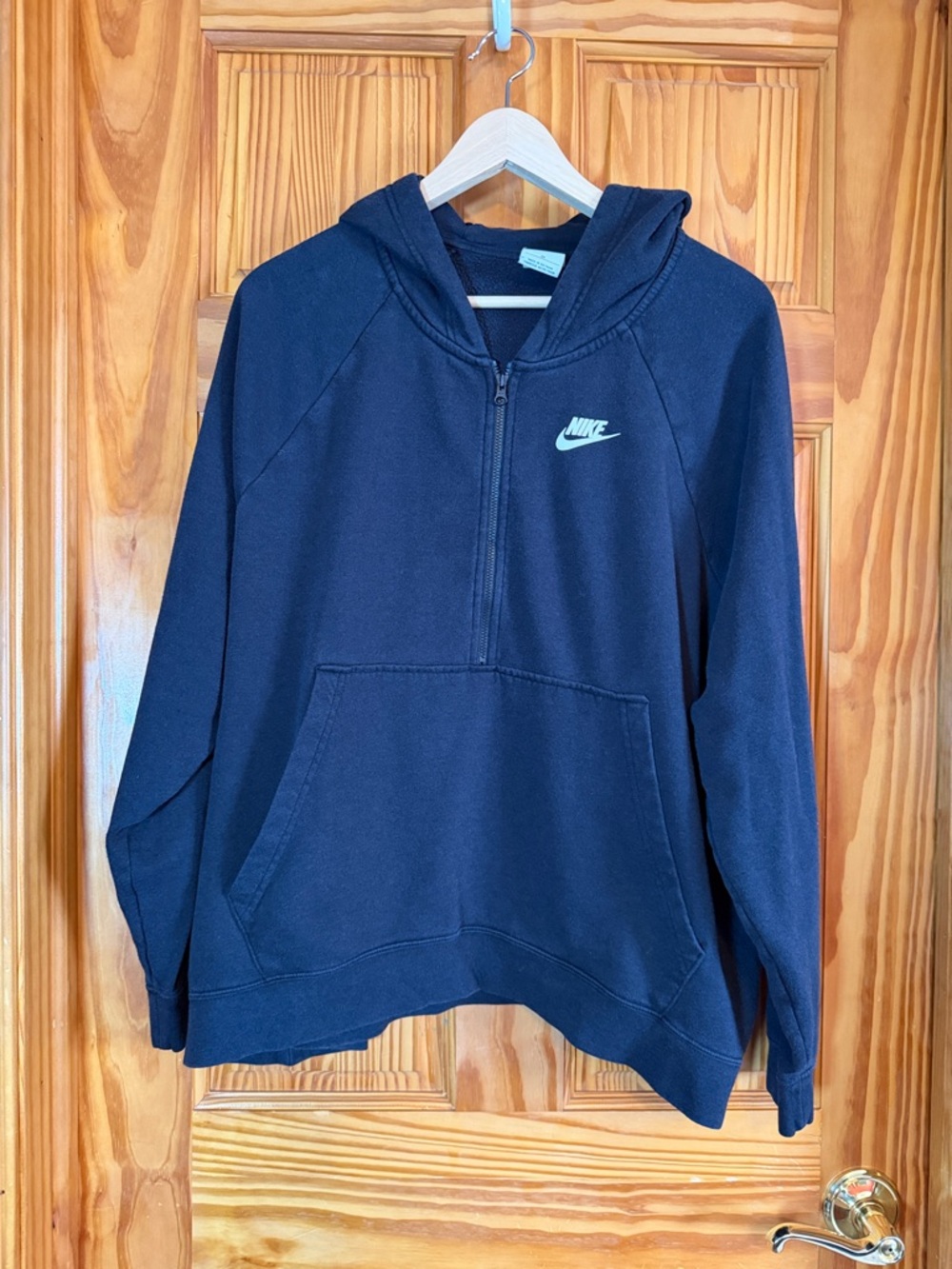 Nike Navy Half-Zip Hoodie with Front Pocket